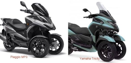Yamaha Tricity 300 против Piaggio MP3 310: сравниваем трёхколёсные модели Yamaha Tricity 300 против Piaggio MP3 310: сравниваем трёхколёсные модели